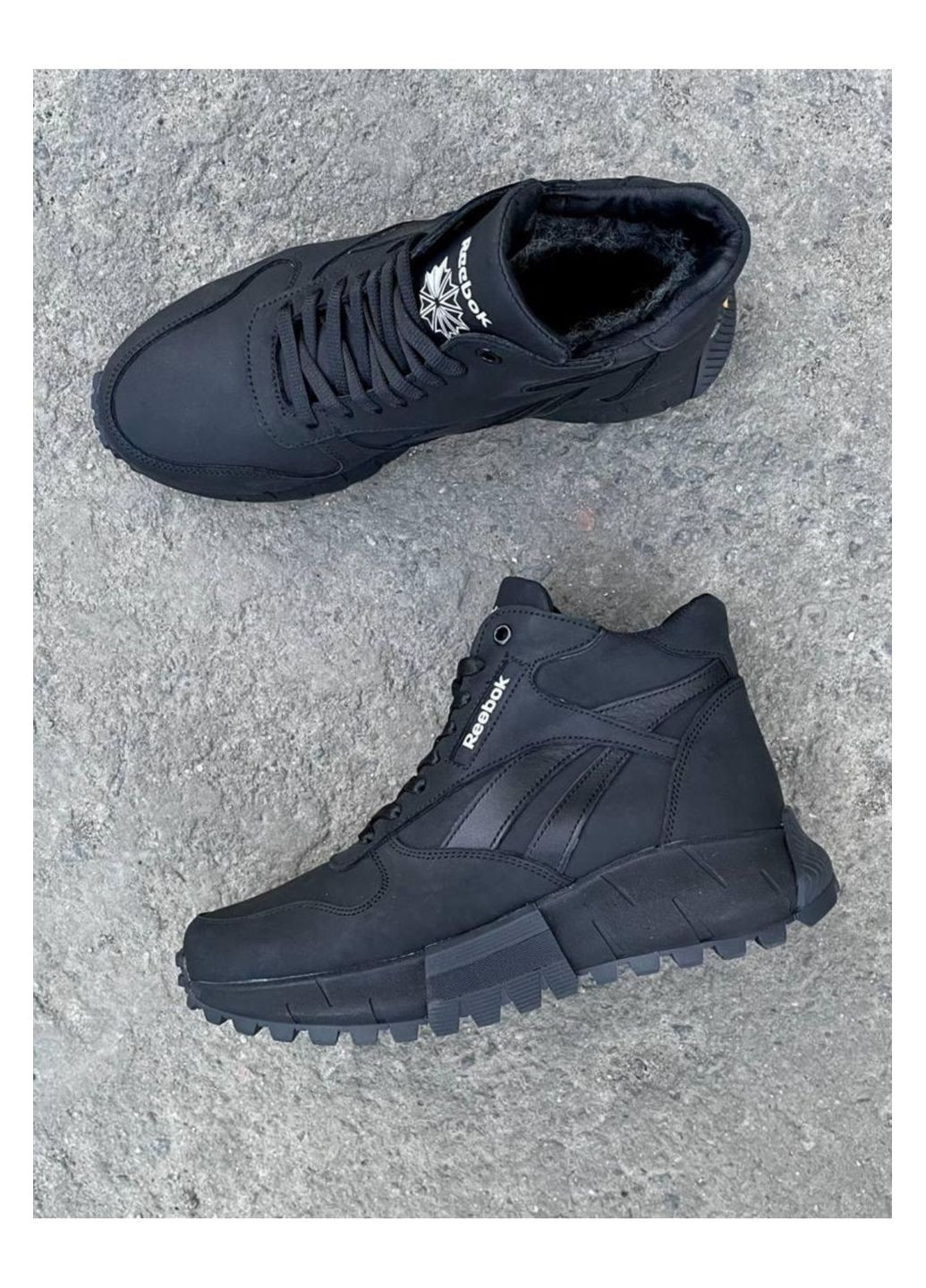 Черные зимние зимние ботинки No Brand