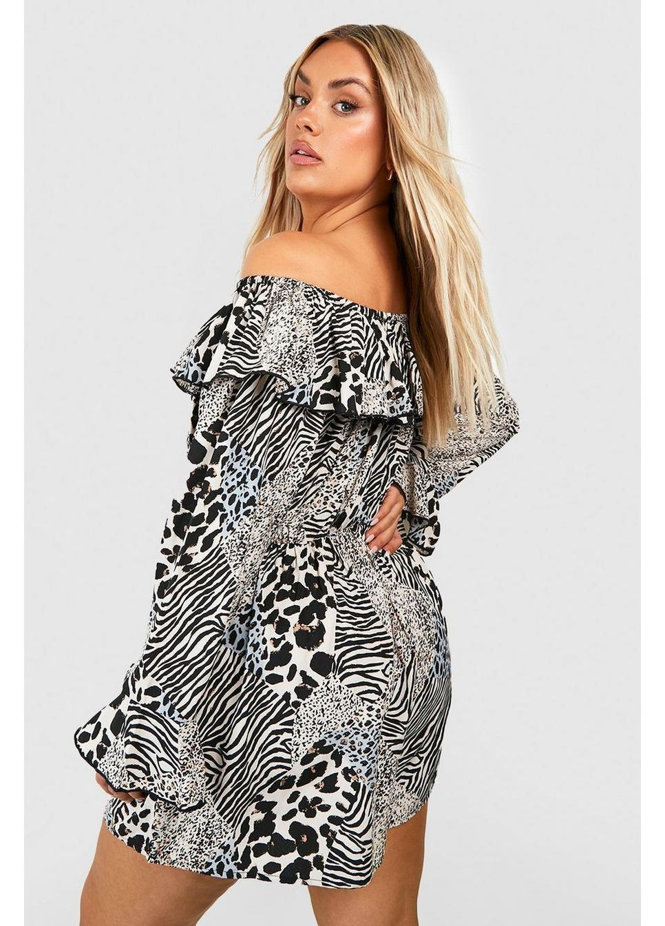 Комбинезон Boohoo леопардовый комбинированный