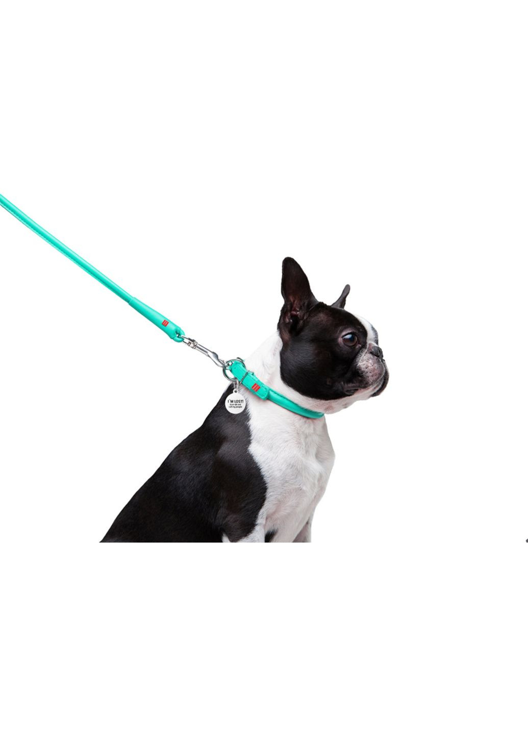 Повідець для собак шкіряний Glamour Круглий Д 8 мм Д 122 см Ментоловий WAUDOG (279561664)