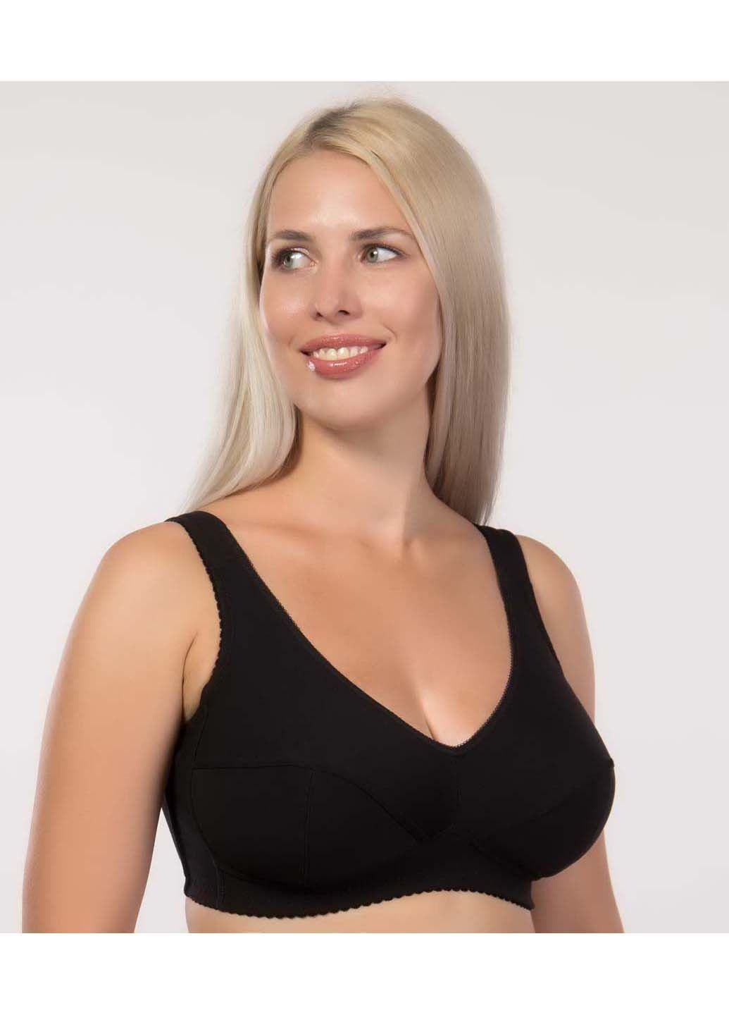 Чорний мінімайзер бюстгальтер Elita без кісточок