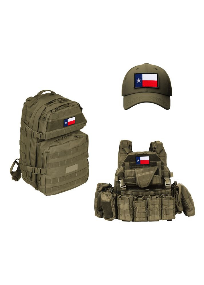 Набір шевронів 2 шт з липучкою прапора штат США Техас 5х8 см вишитий патч нашивка Америка IDEIA (300229073)