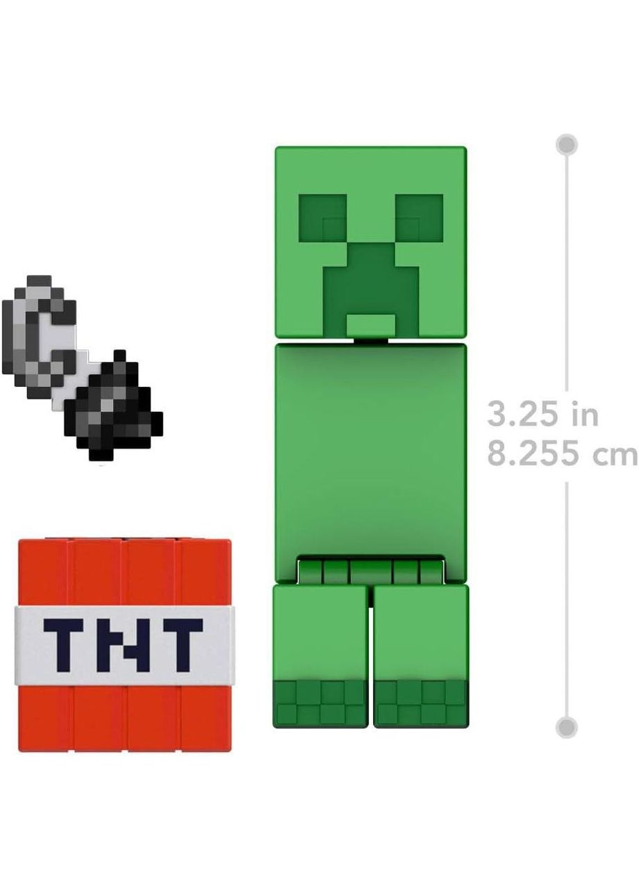 Фігурка Майнкрафт Крипер з ТНТ Minecraft Creeper TNT JCN29 Mattel (372012103)