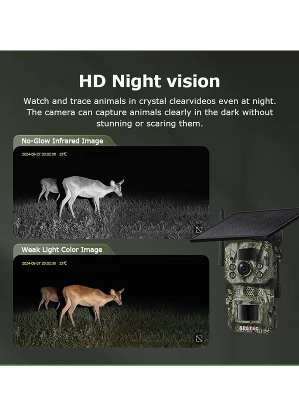 4G фотоловушка ST-HC809 (7800mAh, Солнечная панель) (1391) Sectec (361408446)