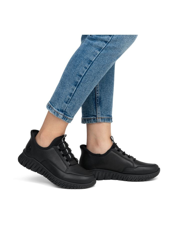 Кроссовки (р) Кожа 0-1-1-M-5357-00 Rieker чёрные (328835984)