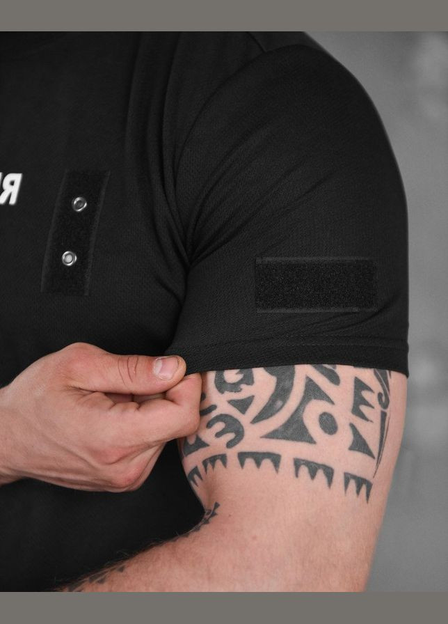 Чоловічі футболки чоловічі Поліція чорна No Brand (300374907)