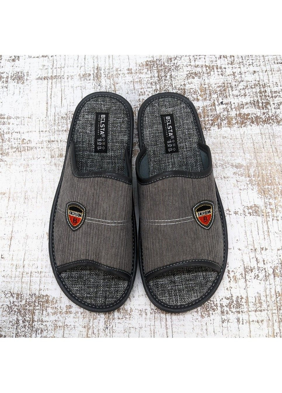 Серые тапочки мужские домашние Белста