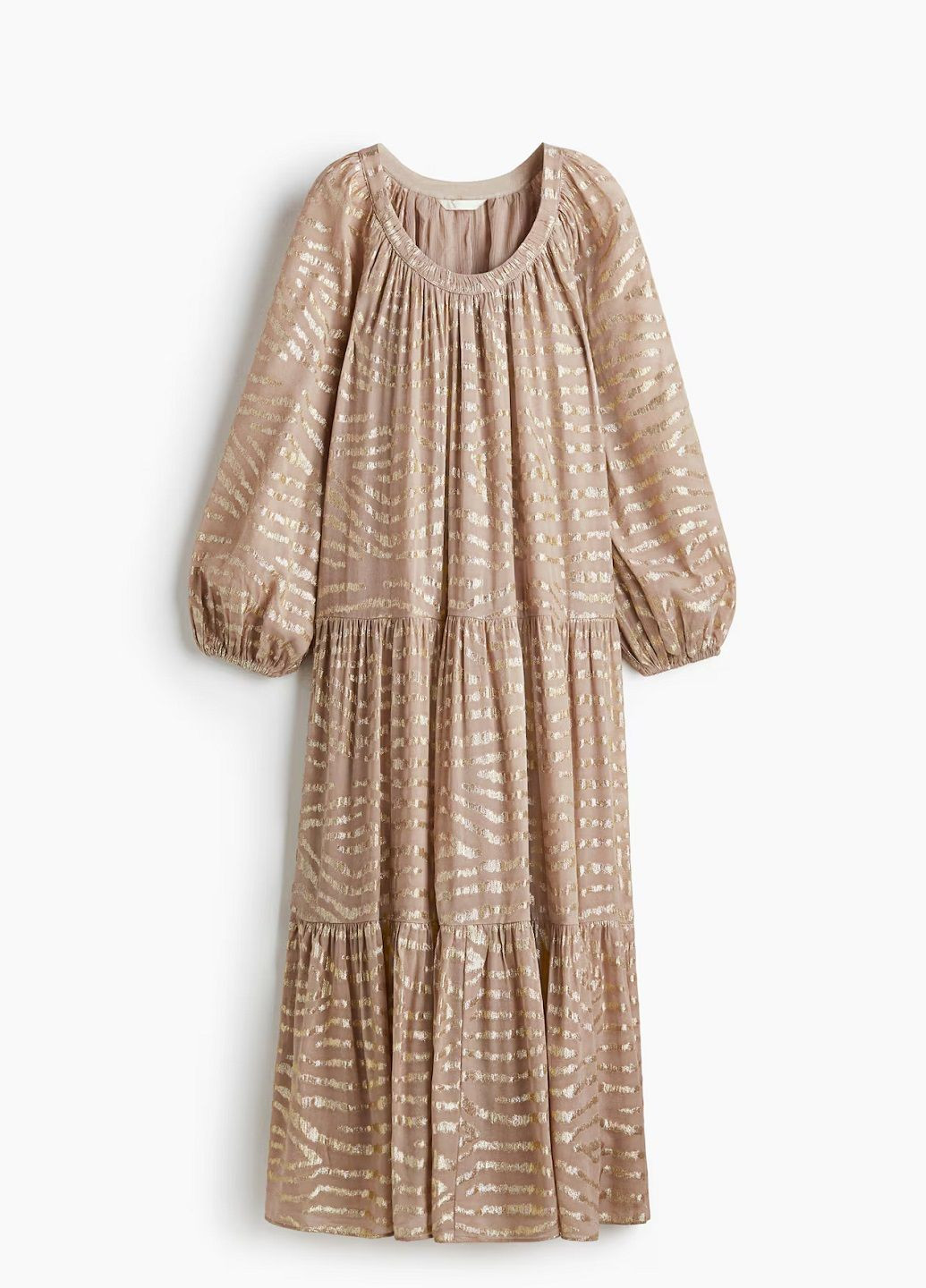 Бежева святковий сукня H&M з тваринним принтом