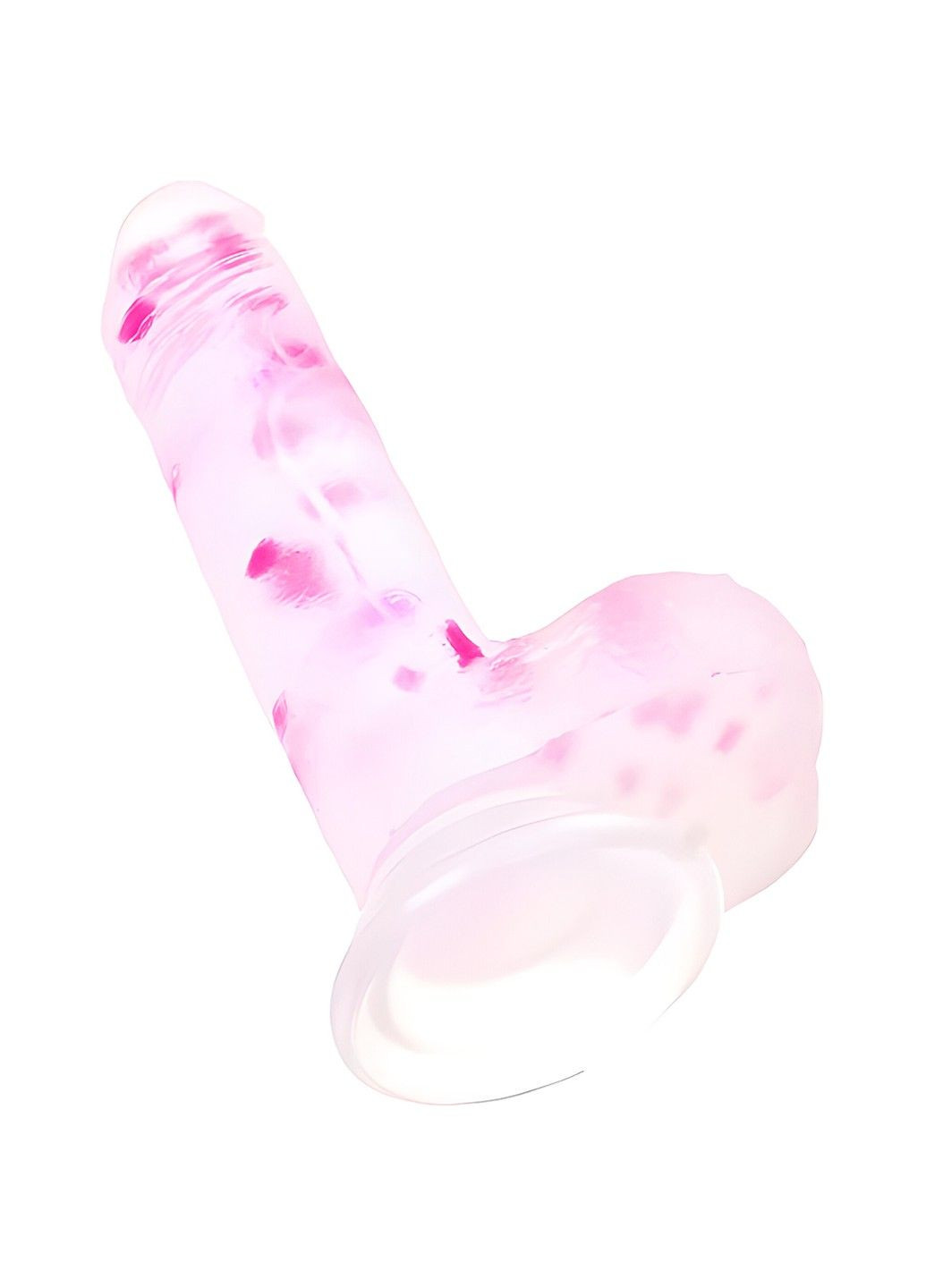 Прозрачный фаллоимитатор с цветными вкраплениями (20*3.7 см) We Love (284279617)