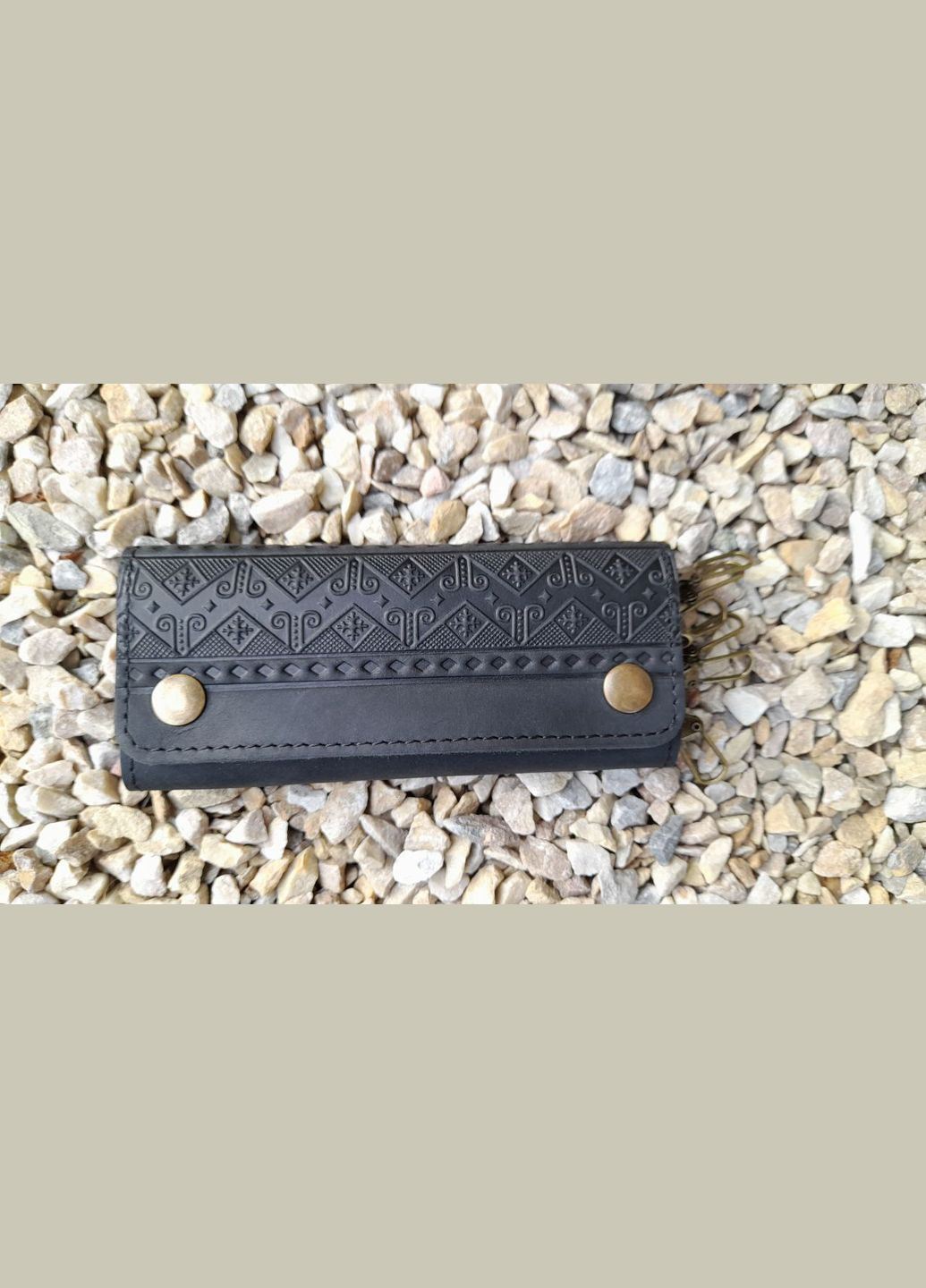 Ключниця кишенькова "Смужка" чорний 14*6.5 см (10См-Чор) Гранд Презент (278259424)