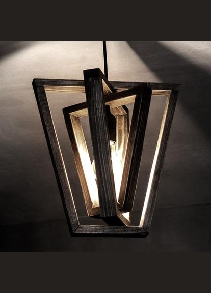 Подвесной светильник из дерева Комаса венге (ЛЮС-003912) No Brand (328082080)