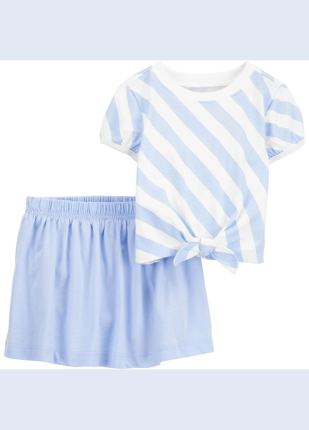 Комбинированный демисезонный комплект 2в1 футболка и юбка для девочки 76-81 см (1q567010_) Carter's