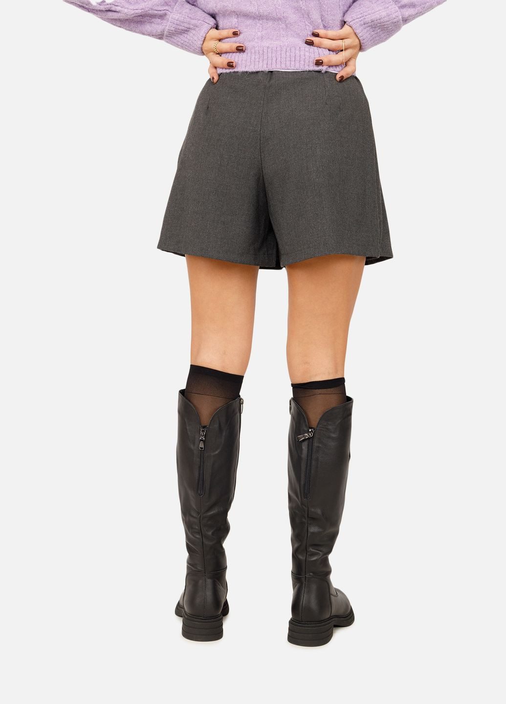 Жіноча спідниця-шорти колір сірий ЦБ-00262044 Bisou (307362201)