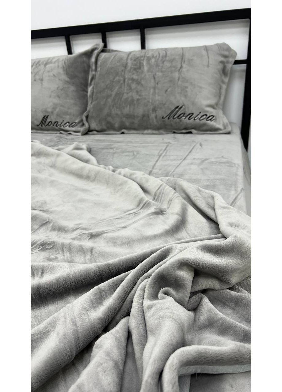 Велюрова постільна білизна Моніка євро 200х230 Koloco (366343864)