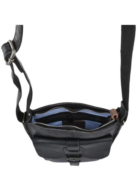 Сумка планшет через плечо мужская из натуральной кожи маленькая Черный 36833 Ashwood (353689973)