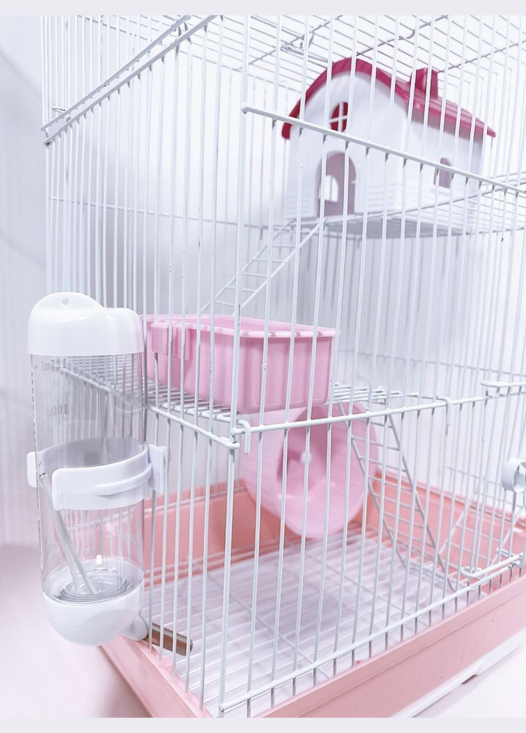 Клетка для хомяков 125 эмаль 30х23х41см (розовый) Золотая клетка (299899729)