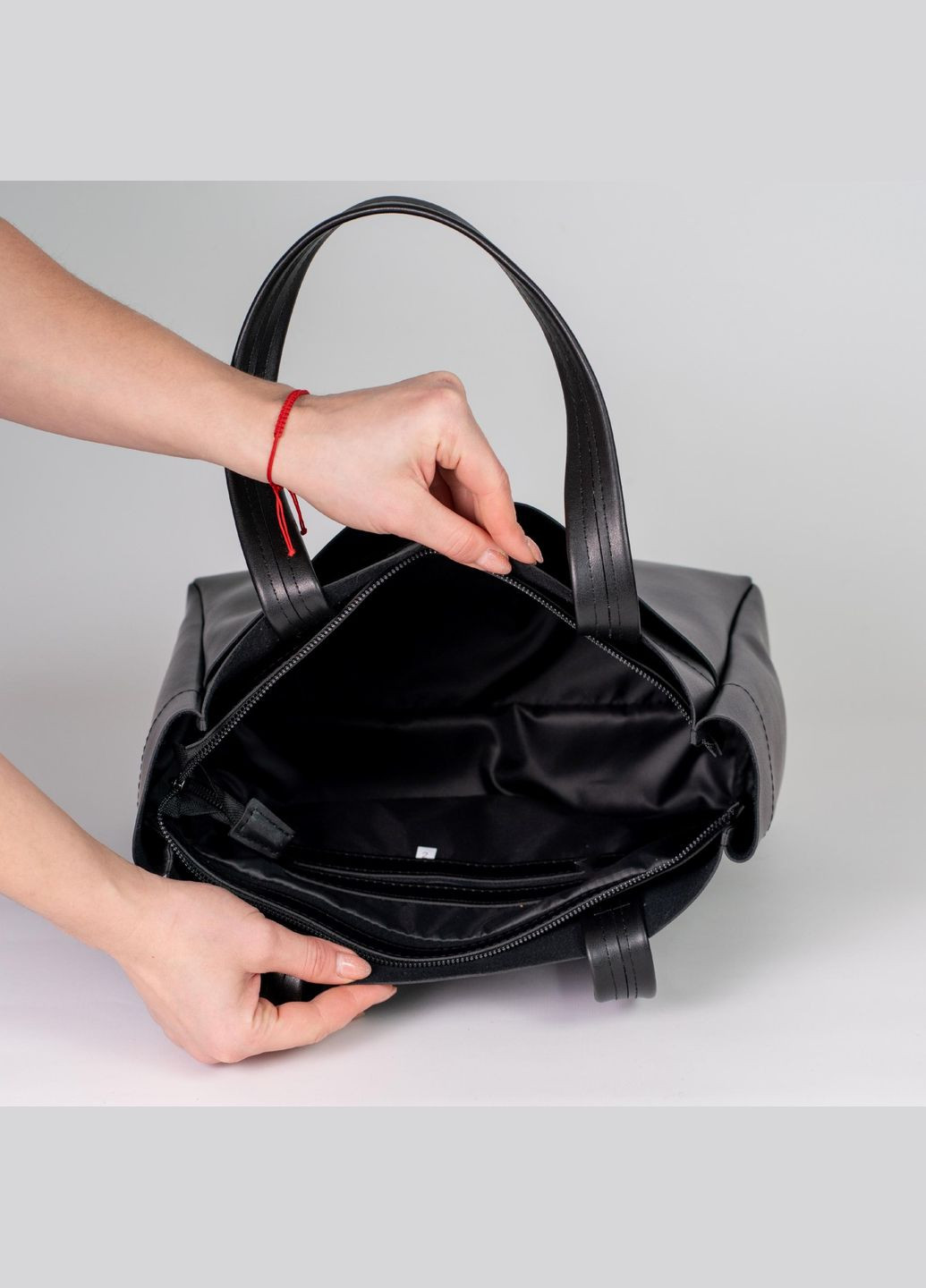 Сумка женская Шопер функциональная черная из экокожи NIUNIU (331111614)