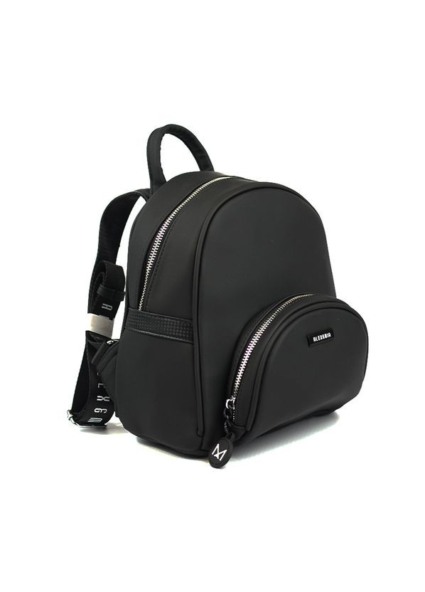 Чорний жіночий маленький міський молодіжний рюкзак на блискавці No Brand (293942355)