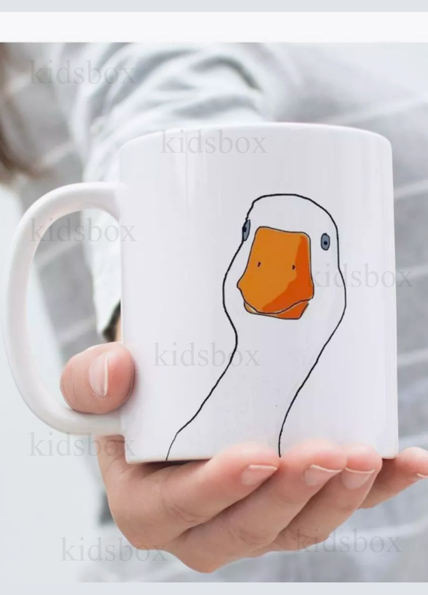 Кружка Гусь з принтом керамічна чашка Duck 330 мл Uk_84 Shantou (316390262)