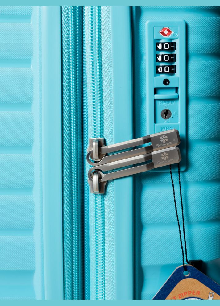 Валіза велика L 49203 поліпропілен Голубий Snowball (297643384)