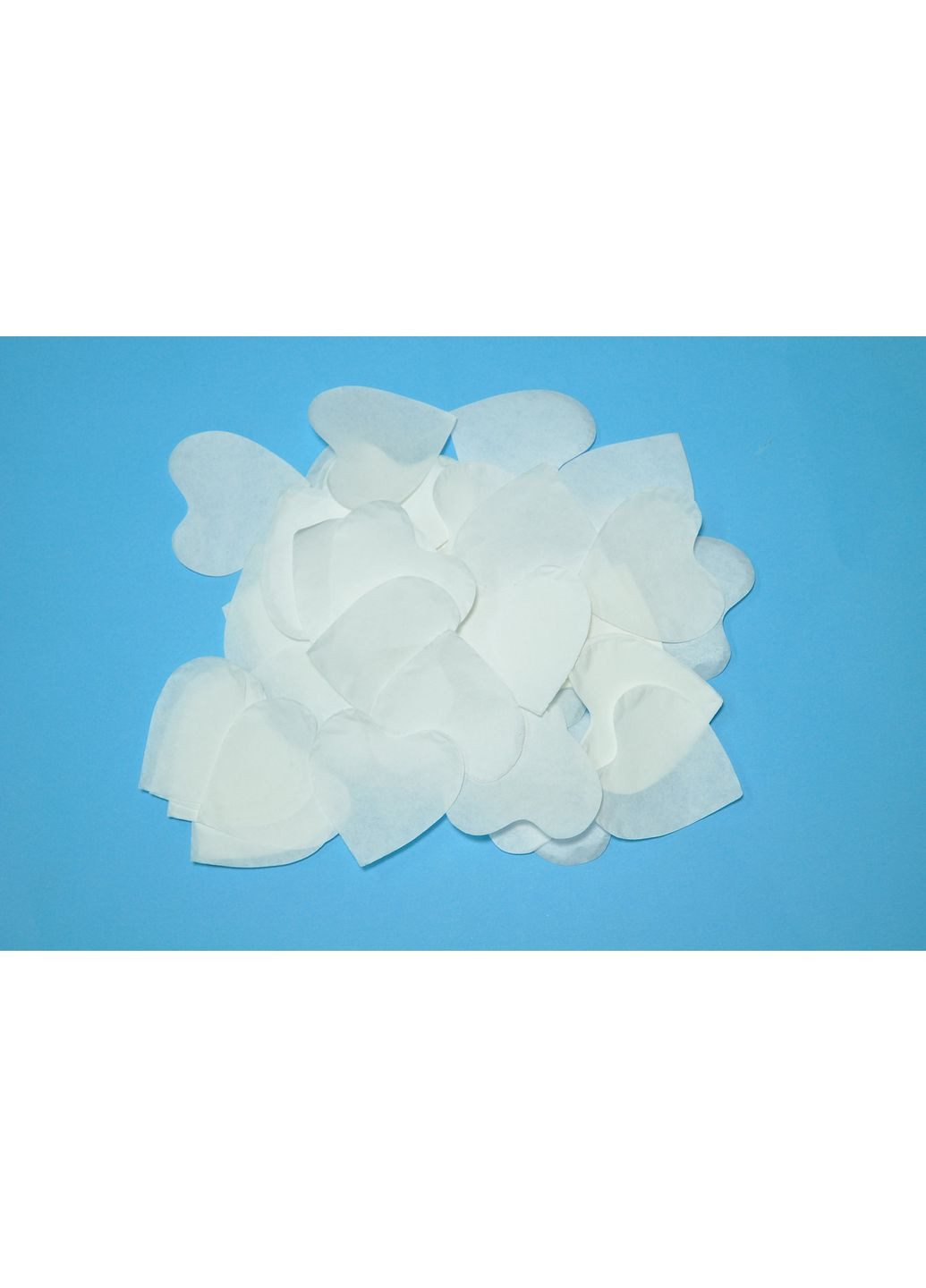 Сердечки білі паперові No Brand (368969737)