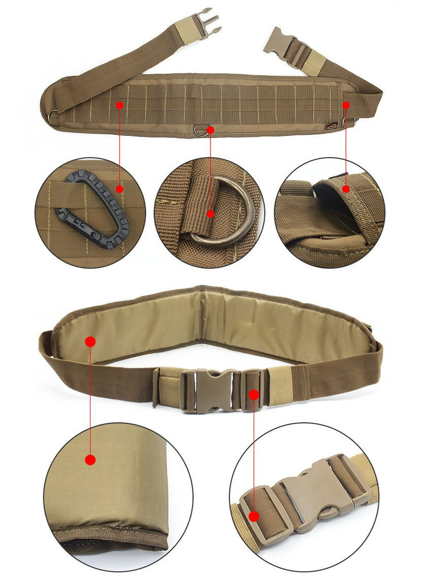 Тактическая поясная разгрузка MOLLE РПС разгрузочная поясная система койот песочная No Brand (299460947)