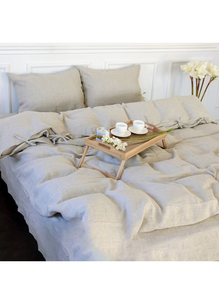 Постільна білизна (m220532) Mirson Льон Grey sky 2х160х220 (366568129)