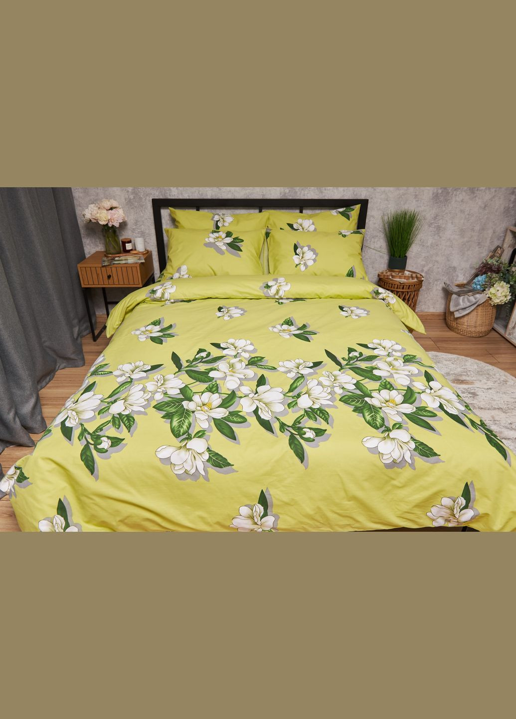 Комплект постельного белья Бязь Gold Люкс «» семейный 143х210х2 наволочки 2х40х60 (MS-820005520) Moon&Star Wisteria (296910236)