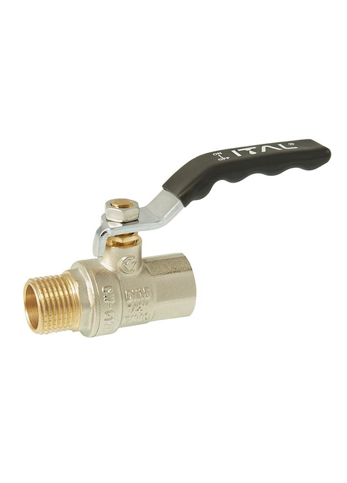 Кран кульовий PN40 1/2" вн.-зов., ручка, нікель ITAL (316088551)