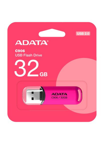 USB флеш накопитель (AC906-32G-RPP) ADATA 32GB C906 Pink USB 2.0 (366656708)