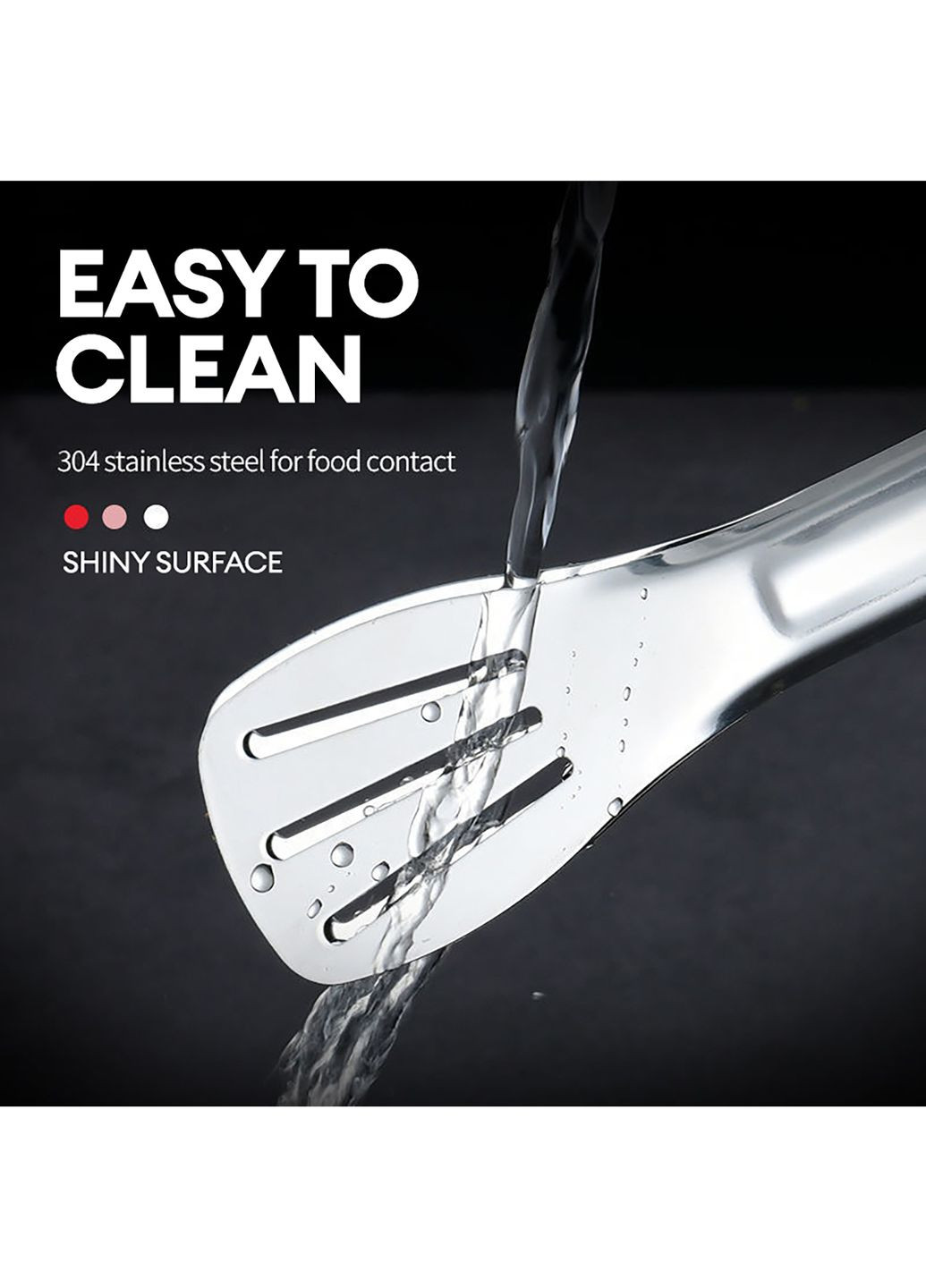 Щипці лопатки кухонні універсальні з нержавіючої сталі для грилю, м'яса, барбекю 33 см Kitchen Master (279731623)