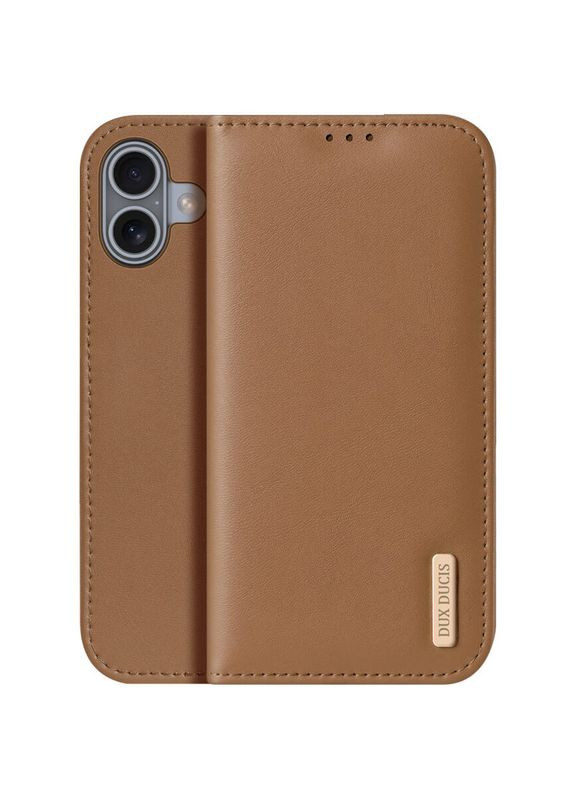 Чохол-книжка Hivo для iPhone 16 (6.1") Brown Dux Ducis (330781653)