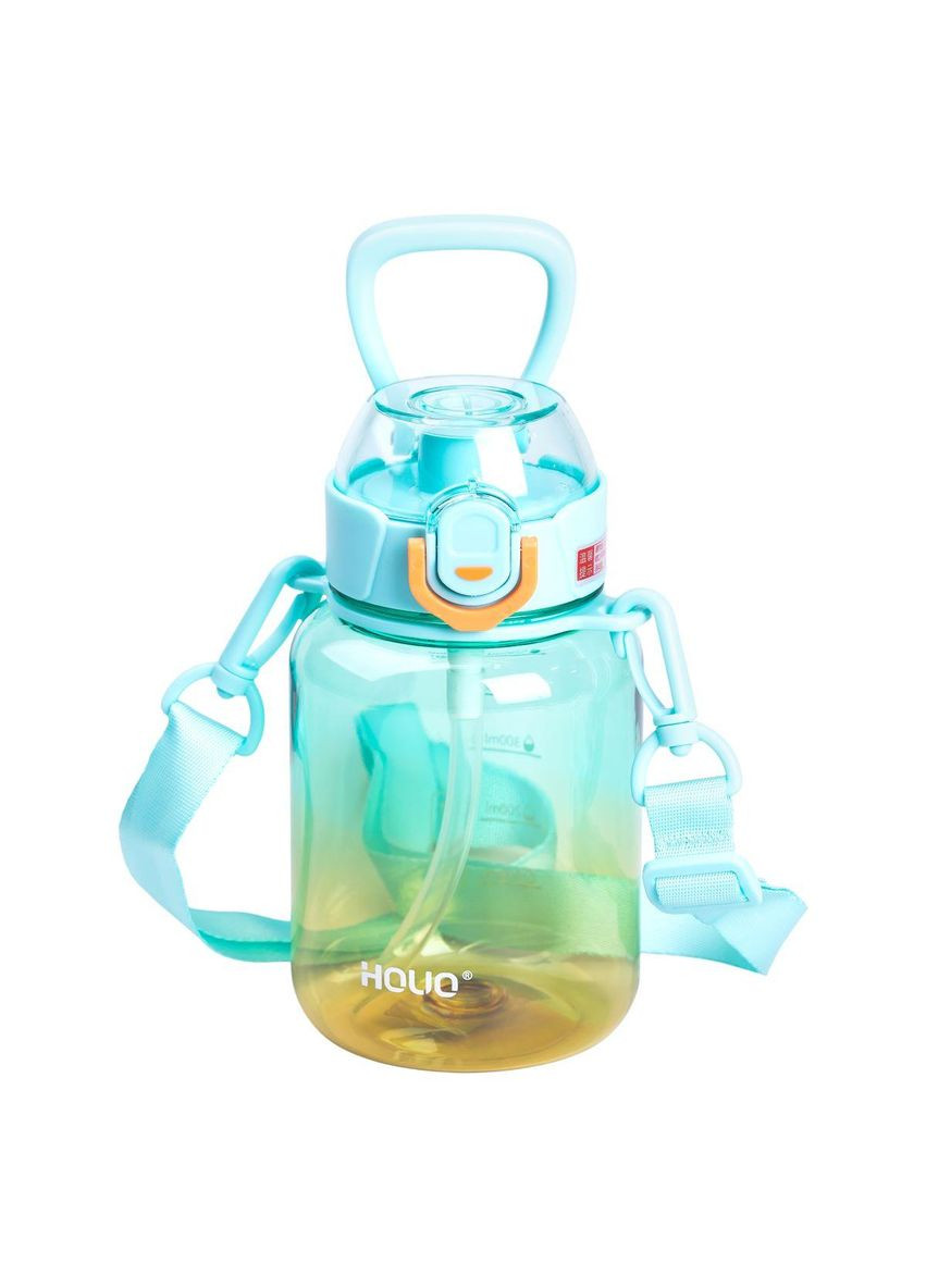 Пляшка для води багаторазова 700 мл пляшечка з трубочкою для спорту та школи 16.5 см HP-14-32TU Yiwu (370973985)