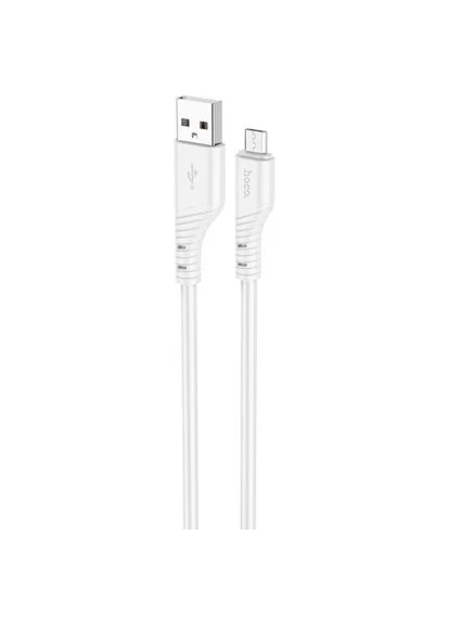Дата кабель X97 white (6931474799838) Hoco USB 2.0 AM to Micro 5P 1.0m Crystal color silicone (401639454)