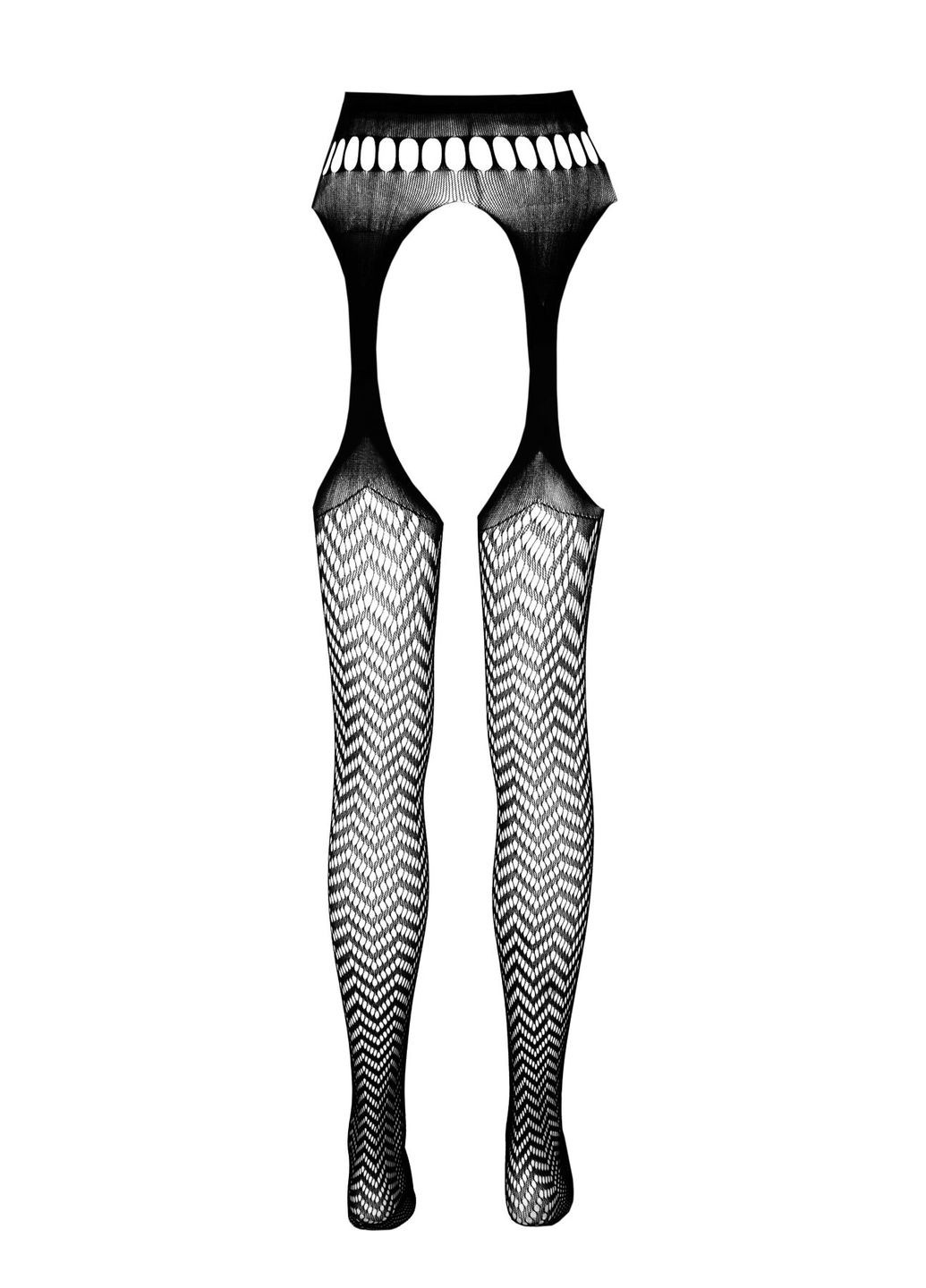 Эротические колготки-бодистокинг ECO S002 black, с доступом, геометрическое плетение Passion (297573868)
