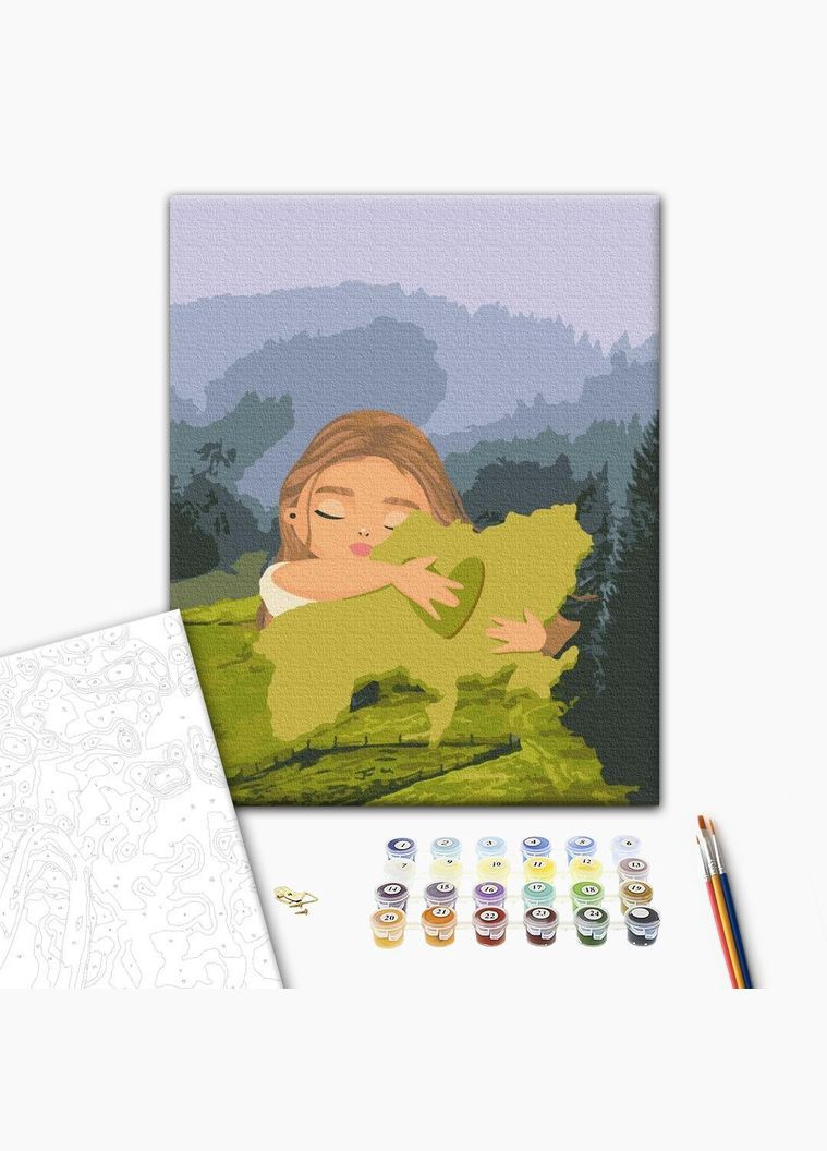 Картина по номерам украинская тематика серденько Украина ©Лили Демачкович 40х50 Патриотическая BS53233 Brushme (308987799)