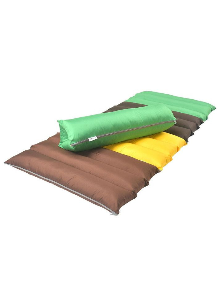 Подушка-валик трансформер 55×70 см, багатофункціональна для відпочинку та подорожей, у машину жовта IDEIA (334726479)