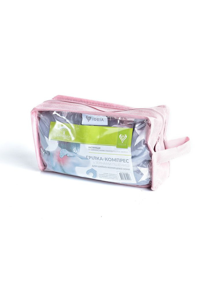 Грелка подушка для шеи 44x46x24 см с пшеничным зерном, ткань хлопок, натуральная, органическая серая IDEIA (321990564)