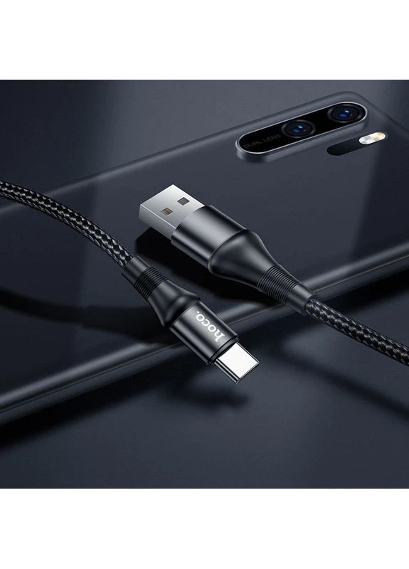 Кабель X50 USB – Type-C 3 А 1 м в нейлоновой оплётке черный Hoco (401881407)
