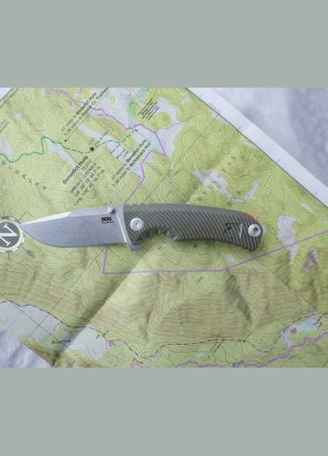 Ніж складаний Tellus ATK ЧорнийПомаранчевий Sog (296262818)