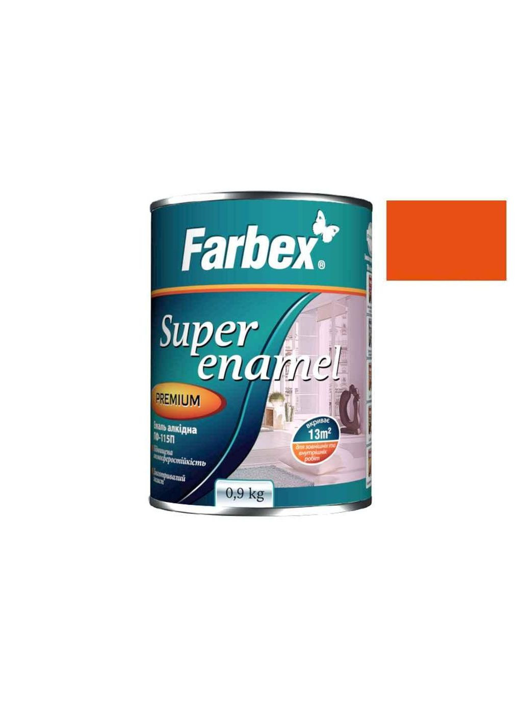 Емаль алкідна ПФ-115 помаранчева -2,8 кг. ТМ Farbex (304644872)