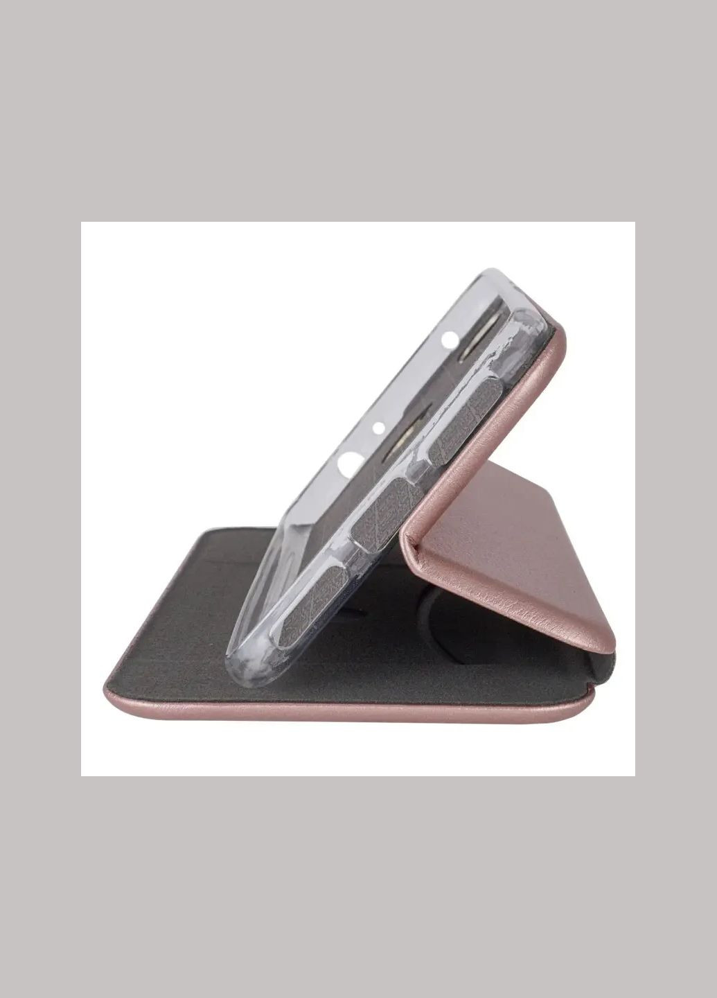 Чехол книжка Xiaomi Redmi 9A эко-кожа Premium Case для смартфона Розовое золото MOXOM (317311929)