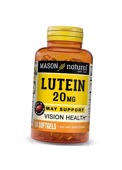 Лютеїн для очей, Lutein 20, 30гелкапс (72529010) Mason Natural (347581282)