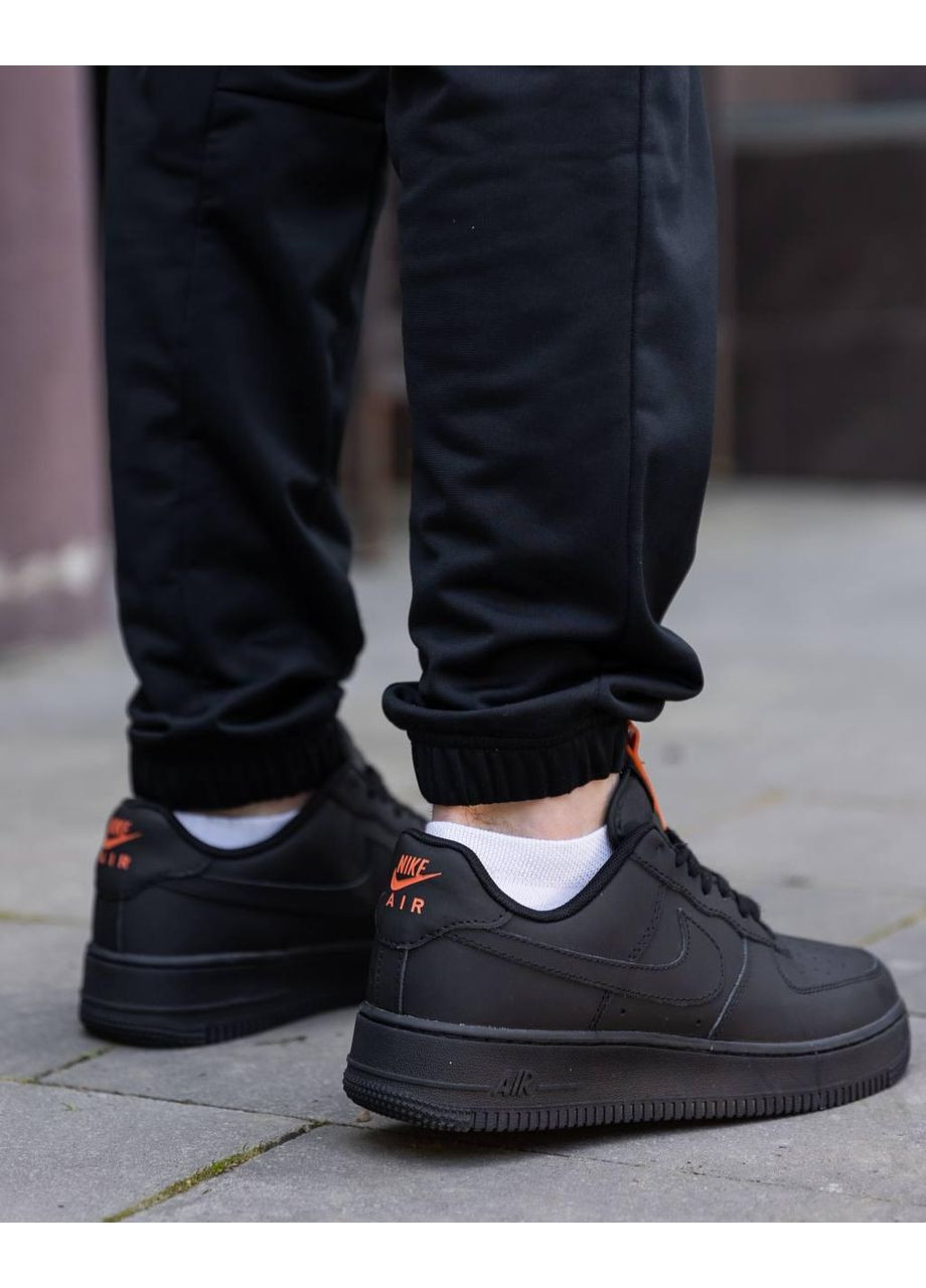 КРОСІВКИ ЖІНОЧІ NIKE AIR FORCE 1 07 LOW TOTAL BLACK НАЙК АІР ФОРС 1 ПРЕМІУМ No Brand чорні демісезони (367177353)