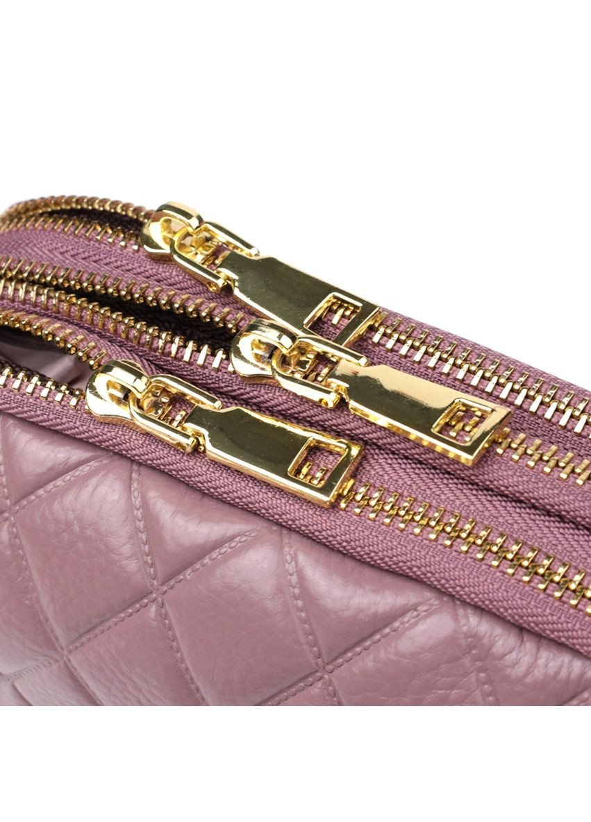 Сумка крос-боді через плече жіноча з натуральної шкіри маленька пурпурний 38253 Vintage (355245229)