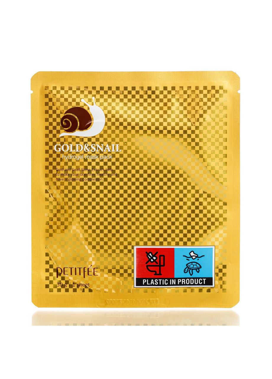 Гідрогелева маска для обличчя із золотом і муцином равлика Gold&Snail Hydrogel Mask Pack Petitfee (372596301)