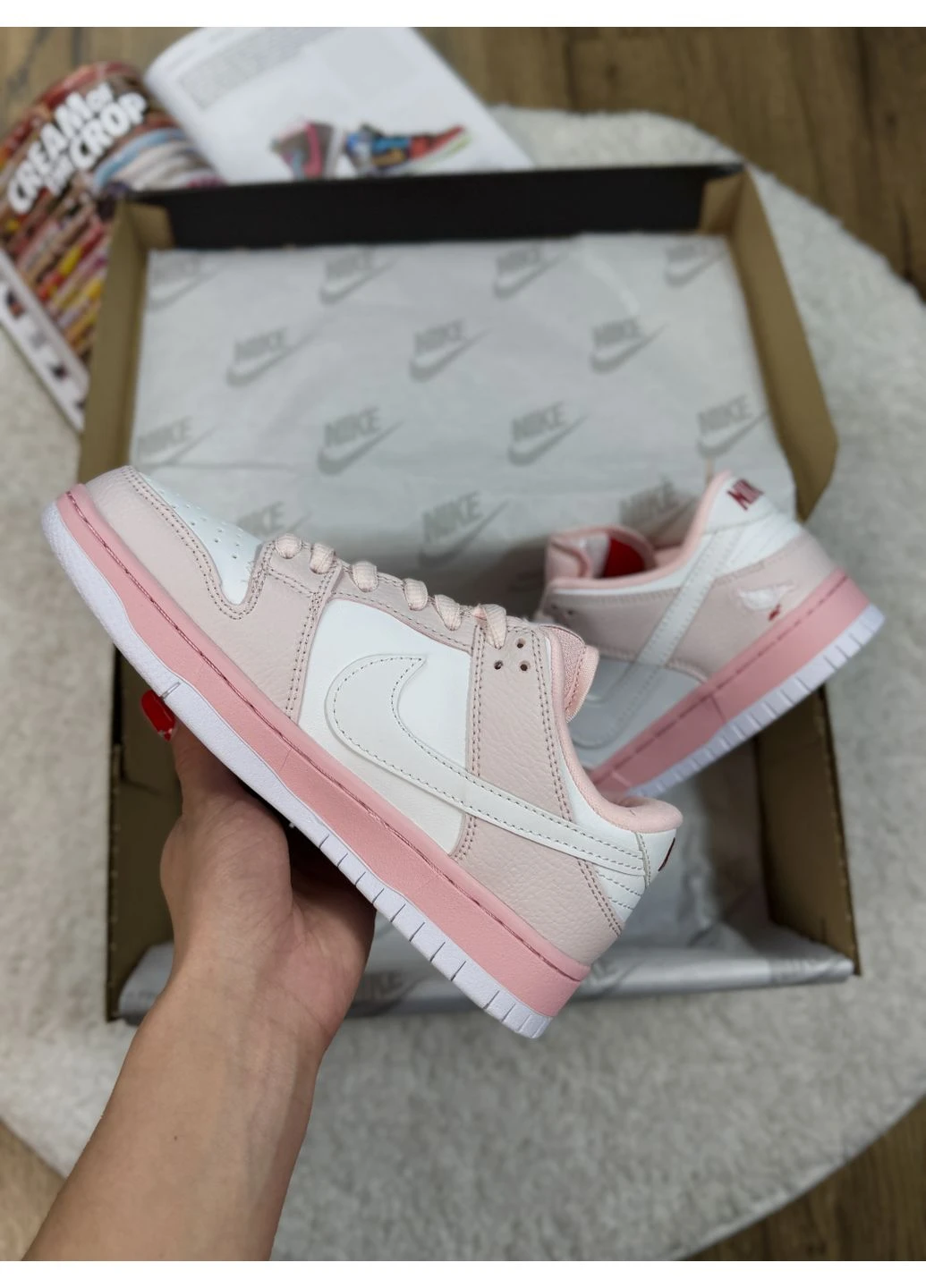 Білі кросівки чоловічі nike dunk piwhite найк данк білі демісезон No Brand