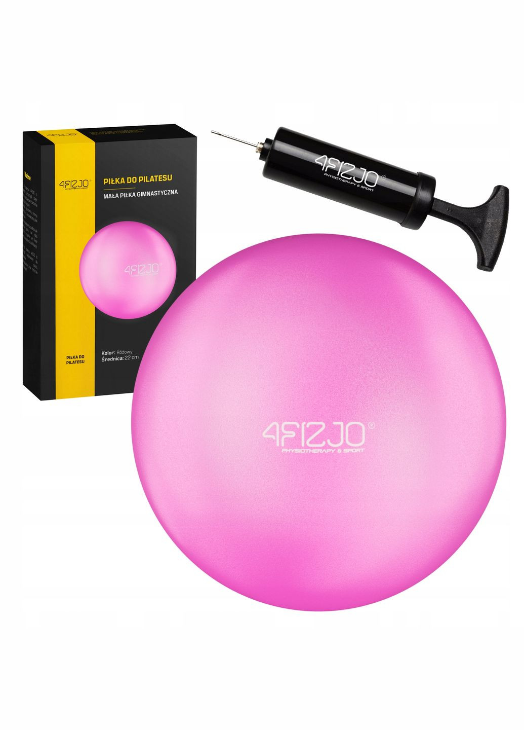 Мяч для пилатеса, йоги, реабилитации 22 см Pink () 4FIZJO P-5907739314482 (345712728)