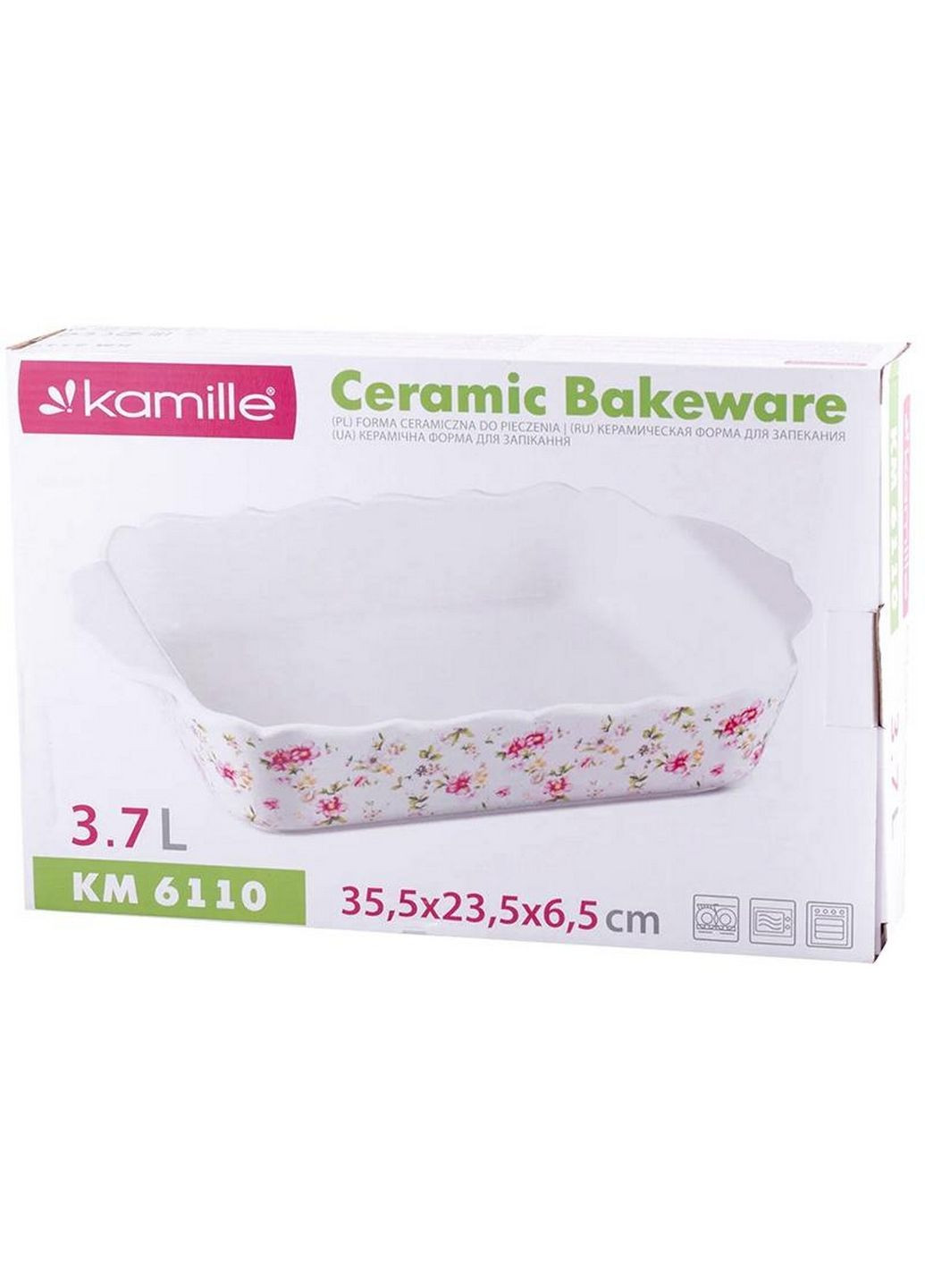 Форма для запекания Mirlinda керамическая 35х23х6,5 см Kamille (289461864)