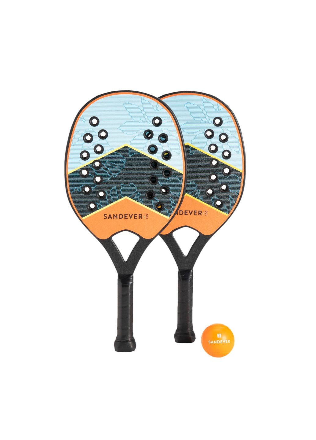 Набір для Пляжного Тенісу (2 ракетки та 1 м'яч) Різнокольорові SANDEVER (348117596)