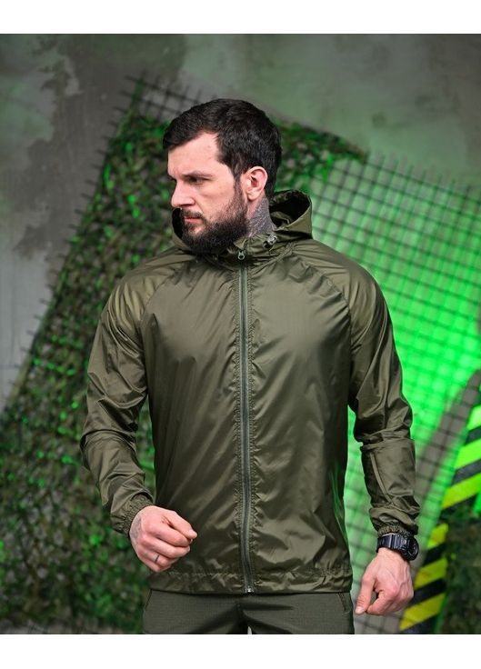 Армейская мужская легкая куртка дождевик олива Freedom (362416877)
